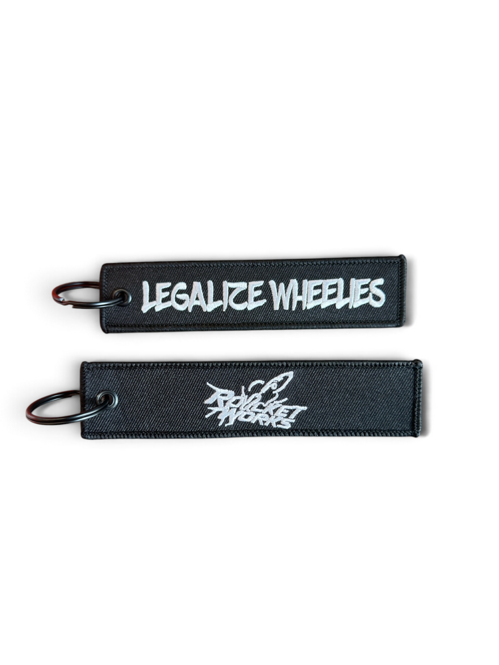 Black Legalize Wheelies Keychain